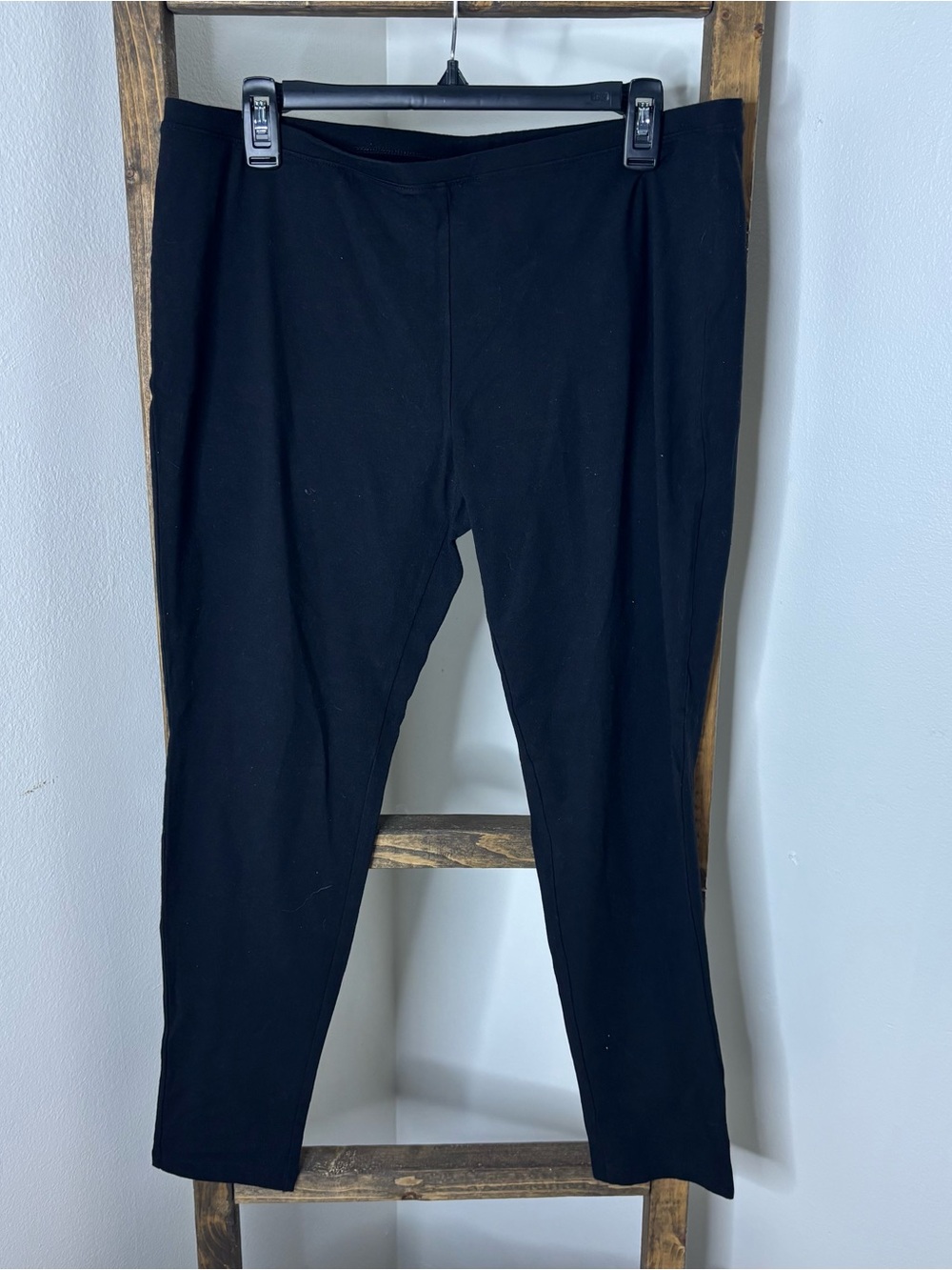 June Daisy Classic Black Stretch Leggings for Everyday Wear Size XL